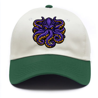 KRAKEN TENTACLES - sea monster in purple and black , deep sea - Two Tone Cap - Green