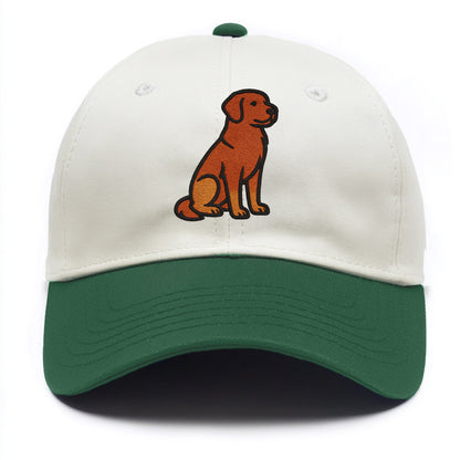 Nova Scotia Duck Tolling Retriever - Red embroidered pose - Two Tone Cap - Green