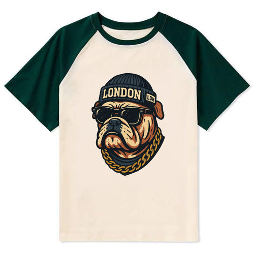 London Bulldog - Contrast Raglan T-shirt