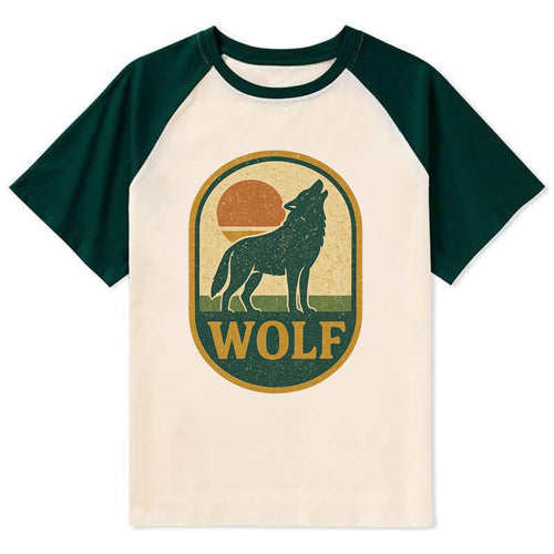Carbon Fiber Wolf  - Contrast Raglan T-shirt