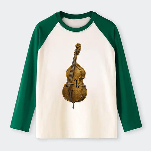 Acoustic Bass  - Raglan Long Sleeve T-Shirt