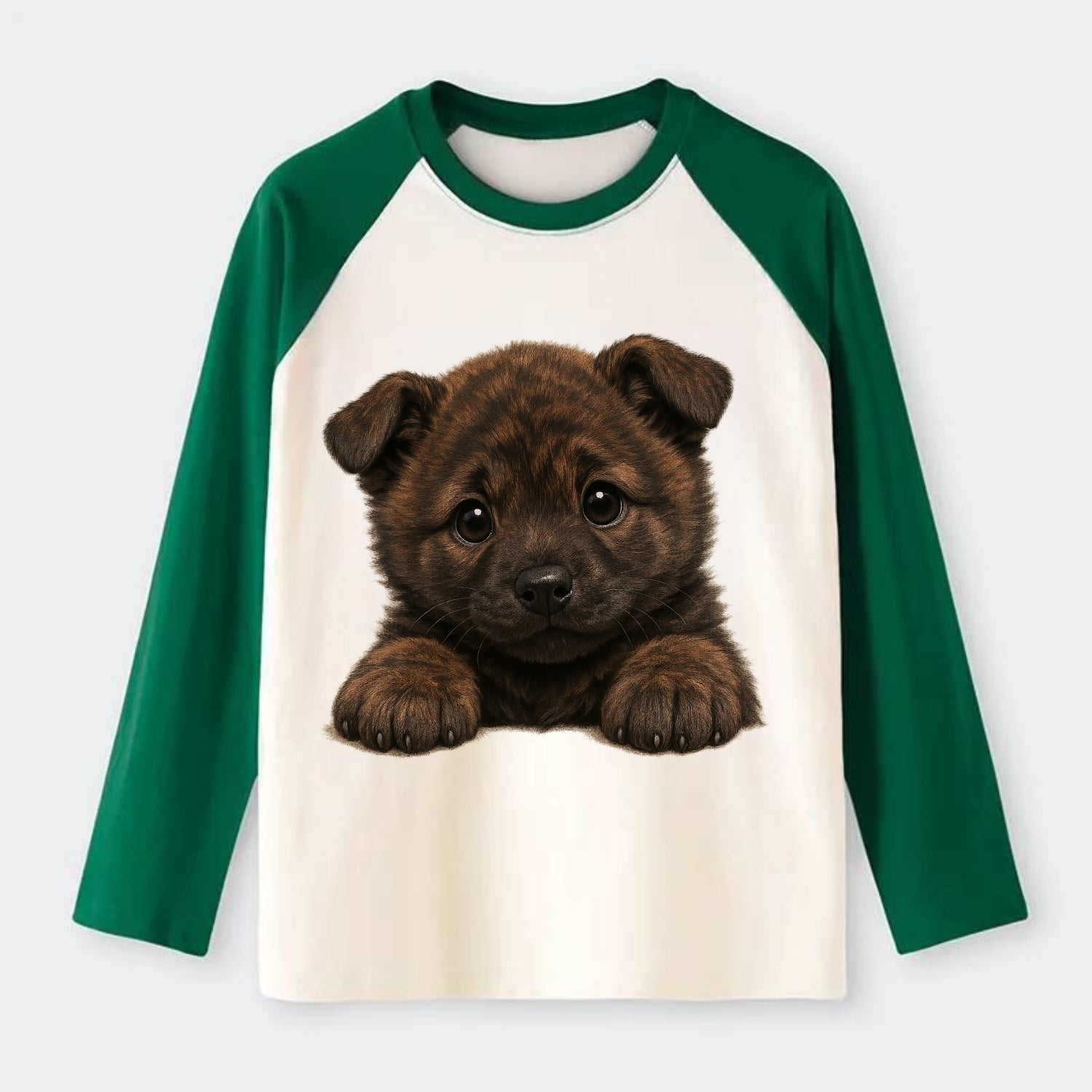 Kai Ken  - Raglan Long Sleeve T-Shirt - Green