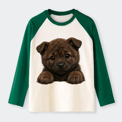 Kai Ken  - Raglan Long Sleeve T-Shirt - Green