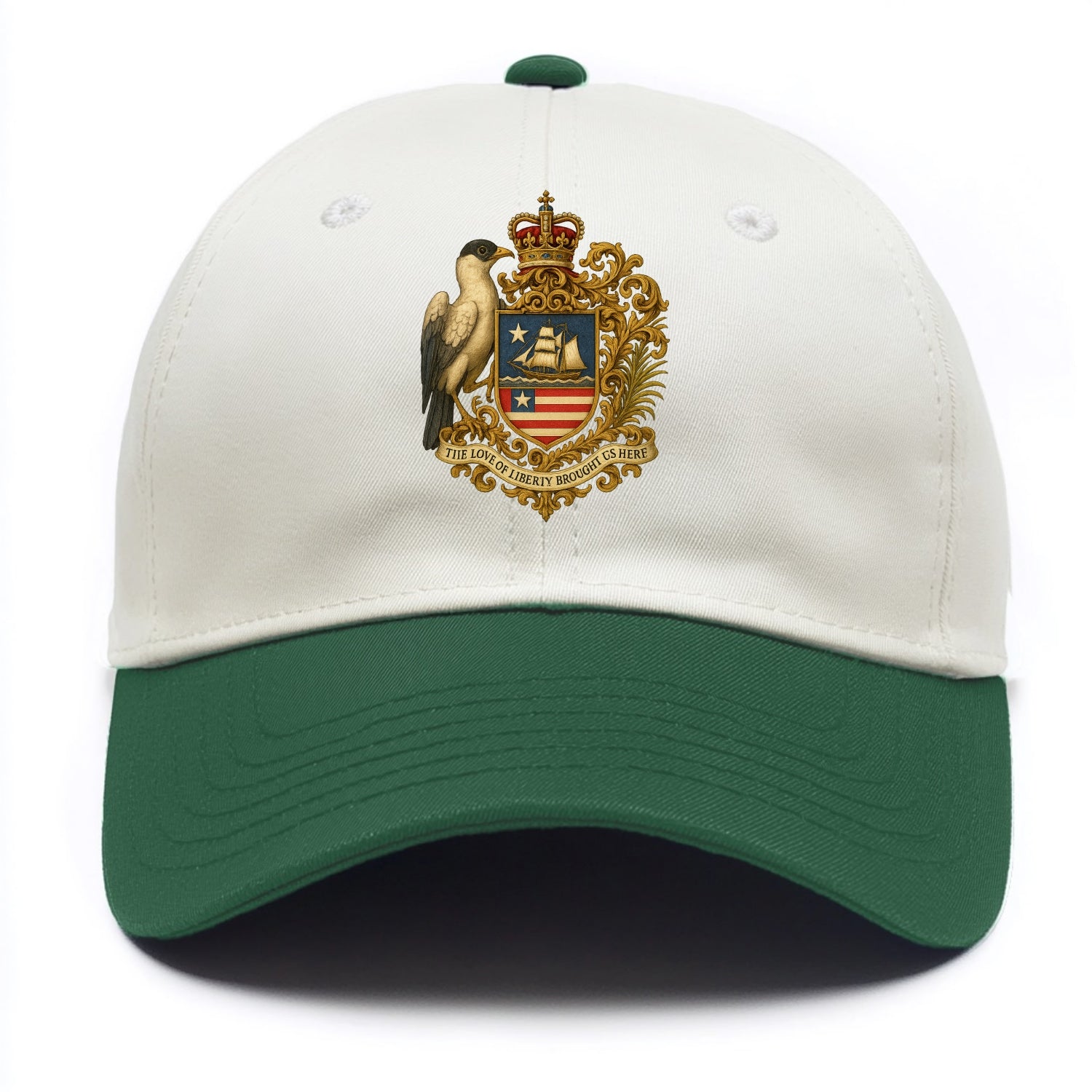 Liberia Pepper Bird Emblem  - Two Tone Cap - Green