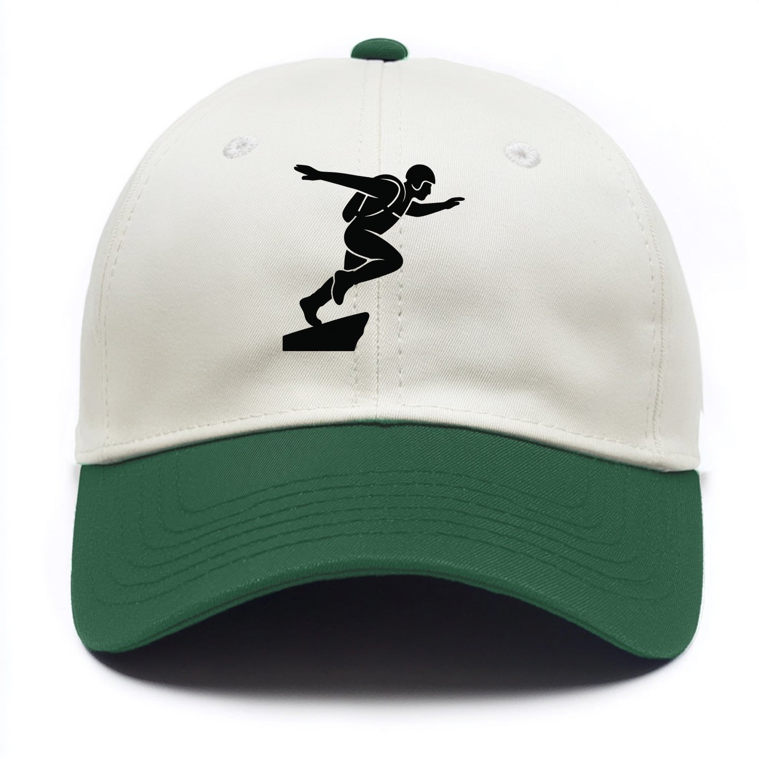 Base jumper launching off - Two Tone Cap - Green