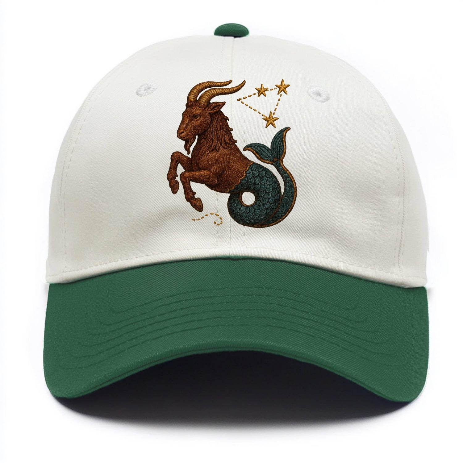 Capricorn Goat  - Two Tone Cap - Green