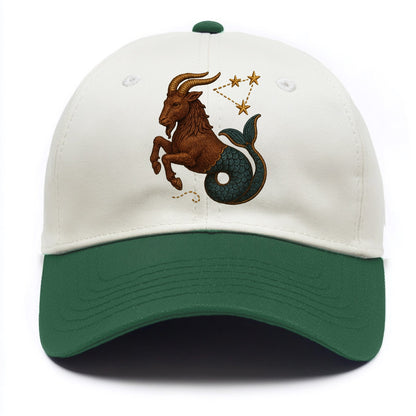 Capricorn Goat  - Two Tone Cap - Green