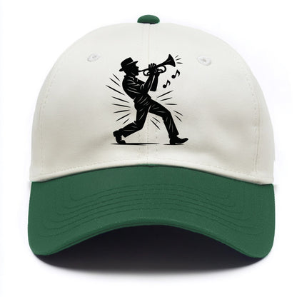New Orleans jazz musician street corner - Two Tone Cap - Green