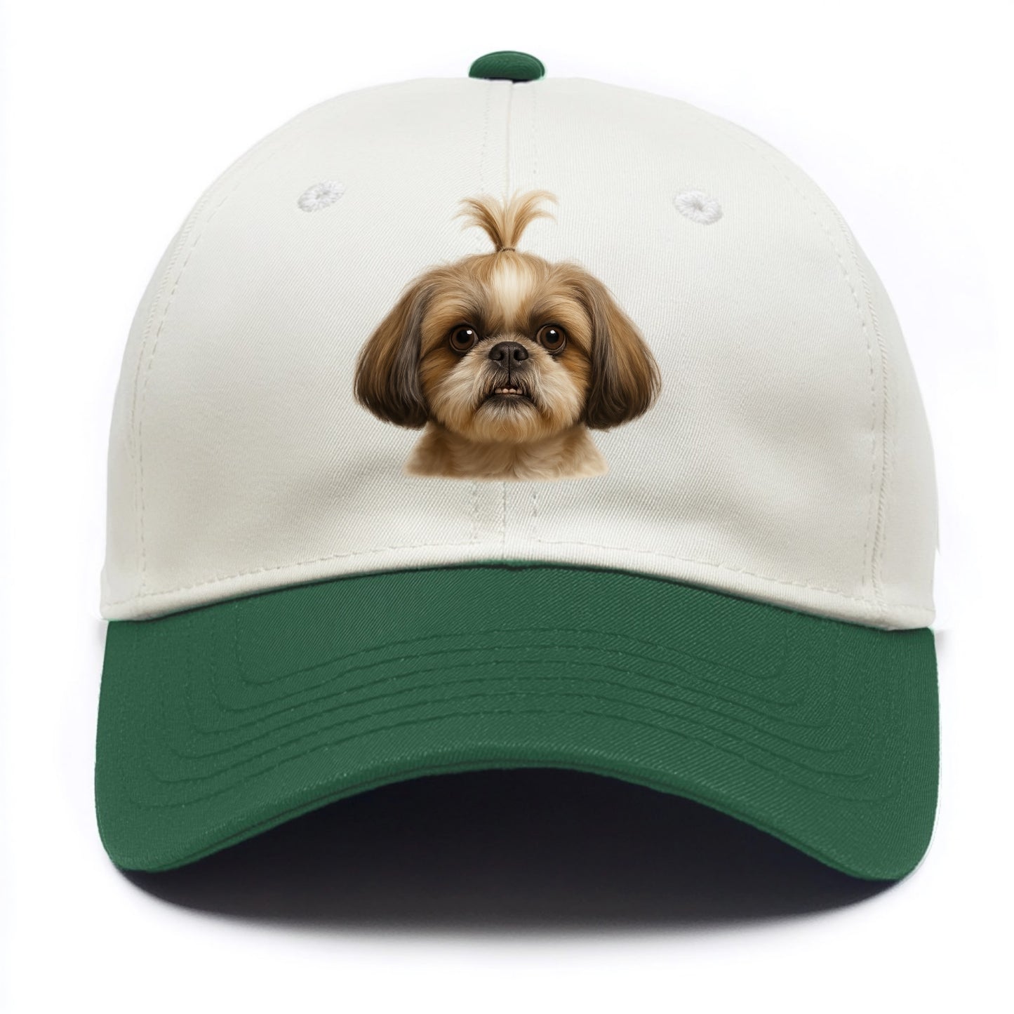 Shih Tzu  - Two Tone Cap - Green