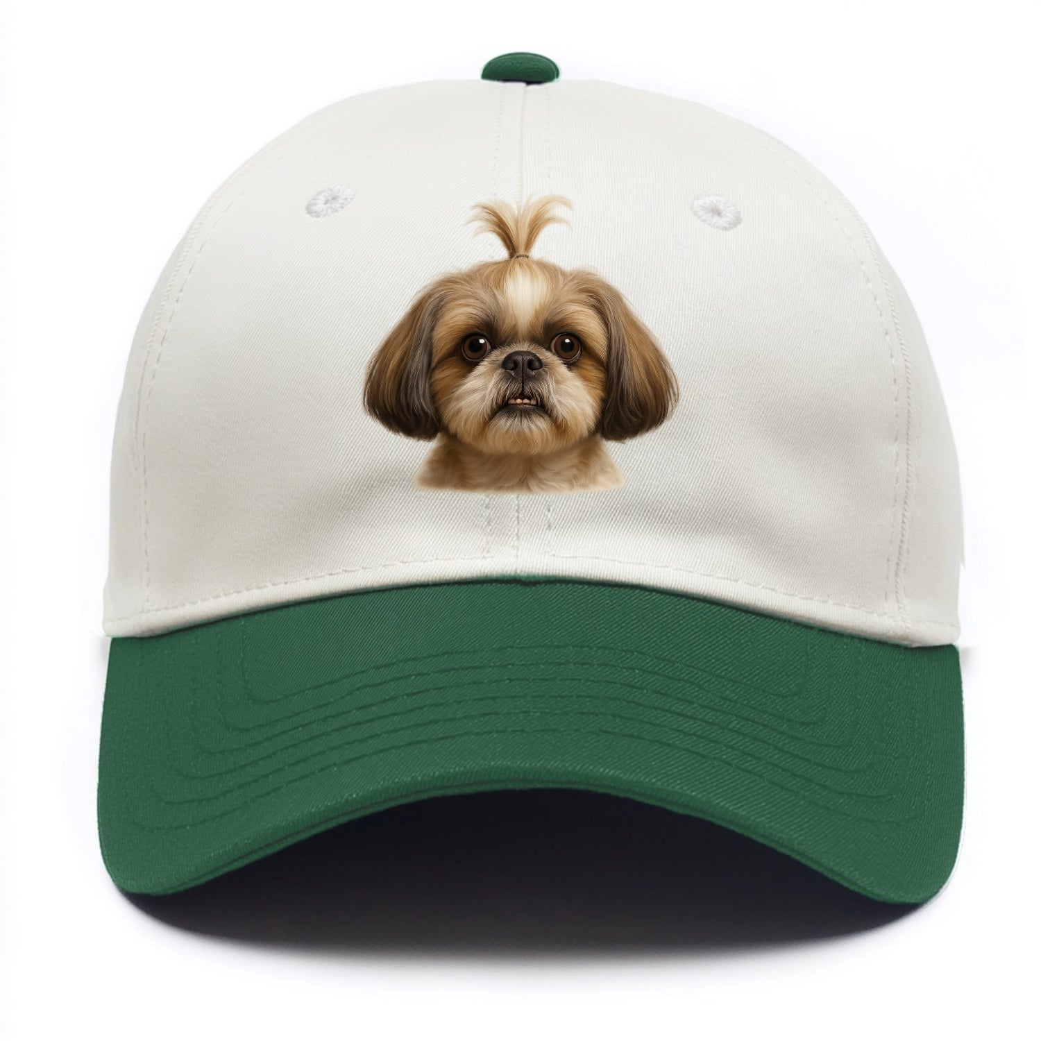 Shih Tzu  - Two Tone Cap - Green