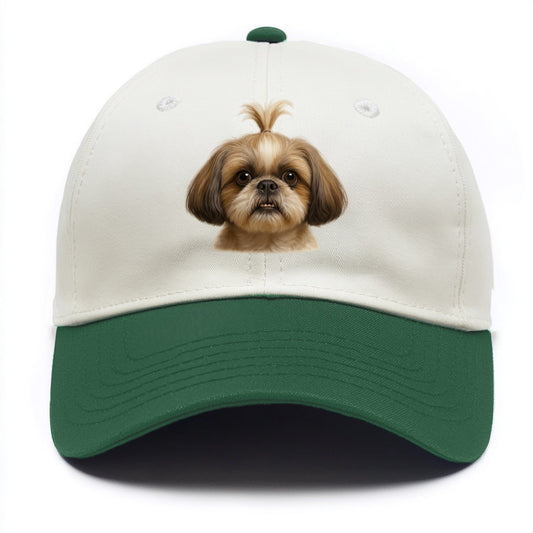 Shih Tzu  - Two Tone Cap - Green