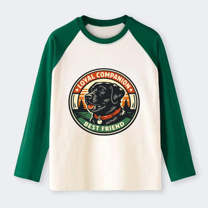 Noble Companion Emblem - Raglan Long Sleeve T-Shirt - Green