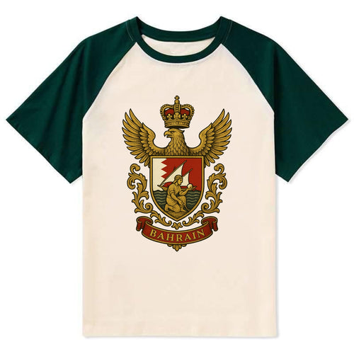 Bahrain Heritage Badge  - Contrast Raglan T-shirt