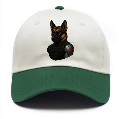 German Shepherd Winter Soldier  - Two Tone Cap - Green