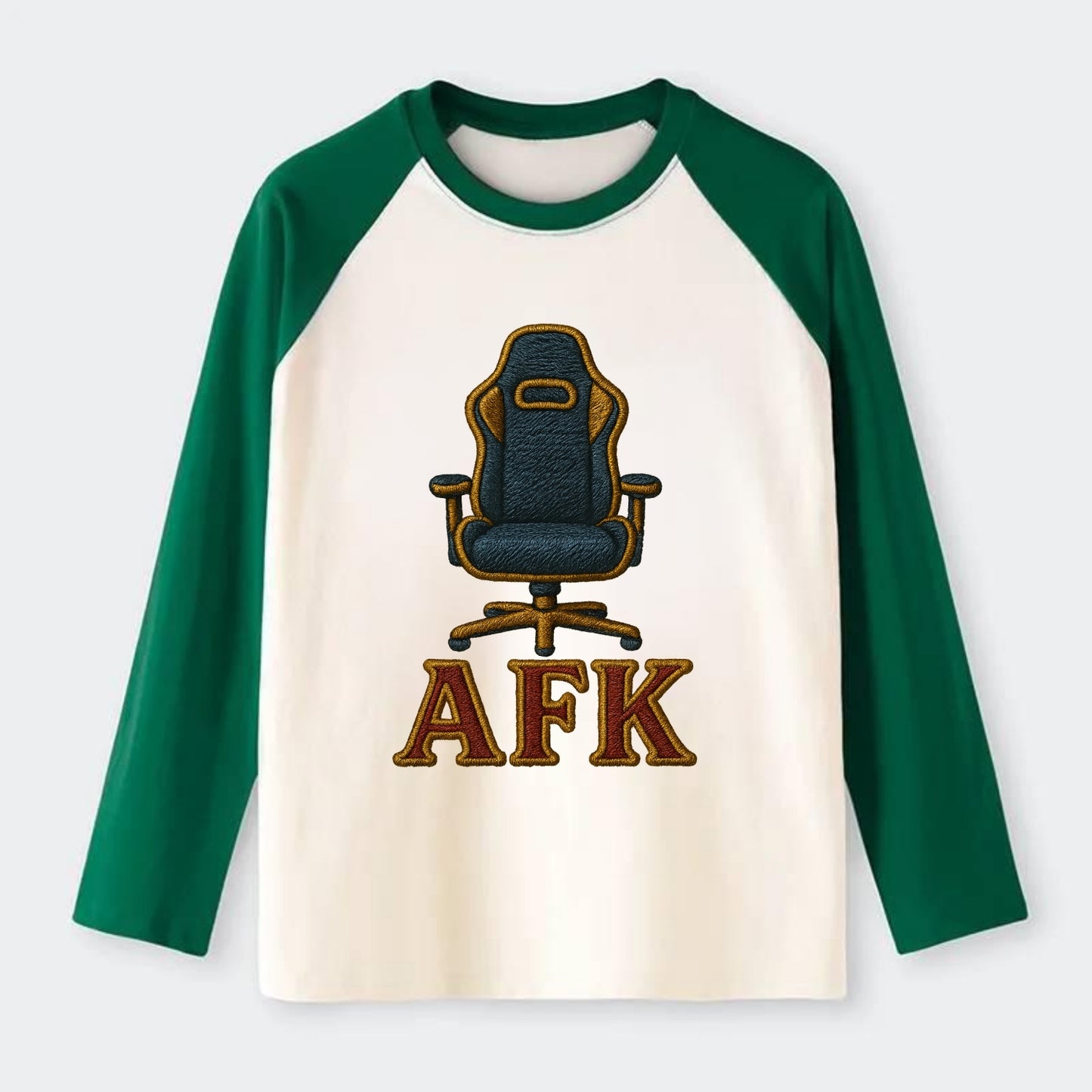 AFK   - Raglan Long Sleeve T-Shirt - Green