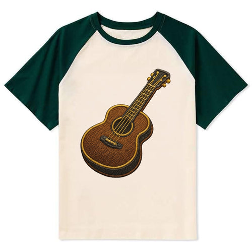 Vintage Guitar  - Contrast Raglan T-shirt