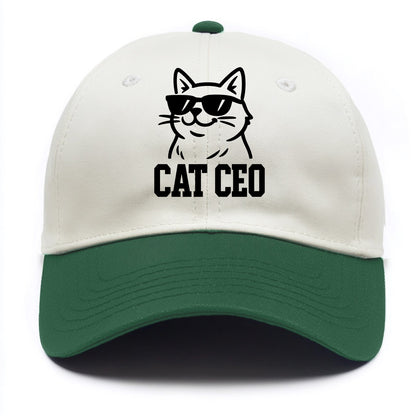 CEO Cat Boss - Two Tone Cap - Green