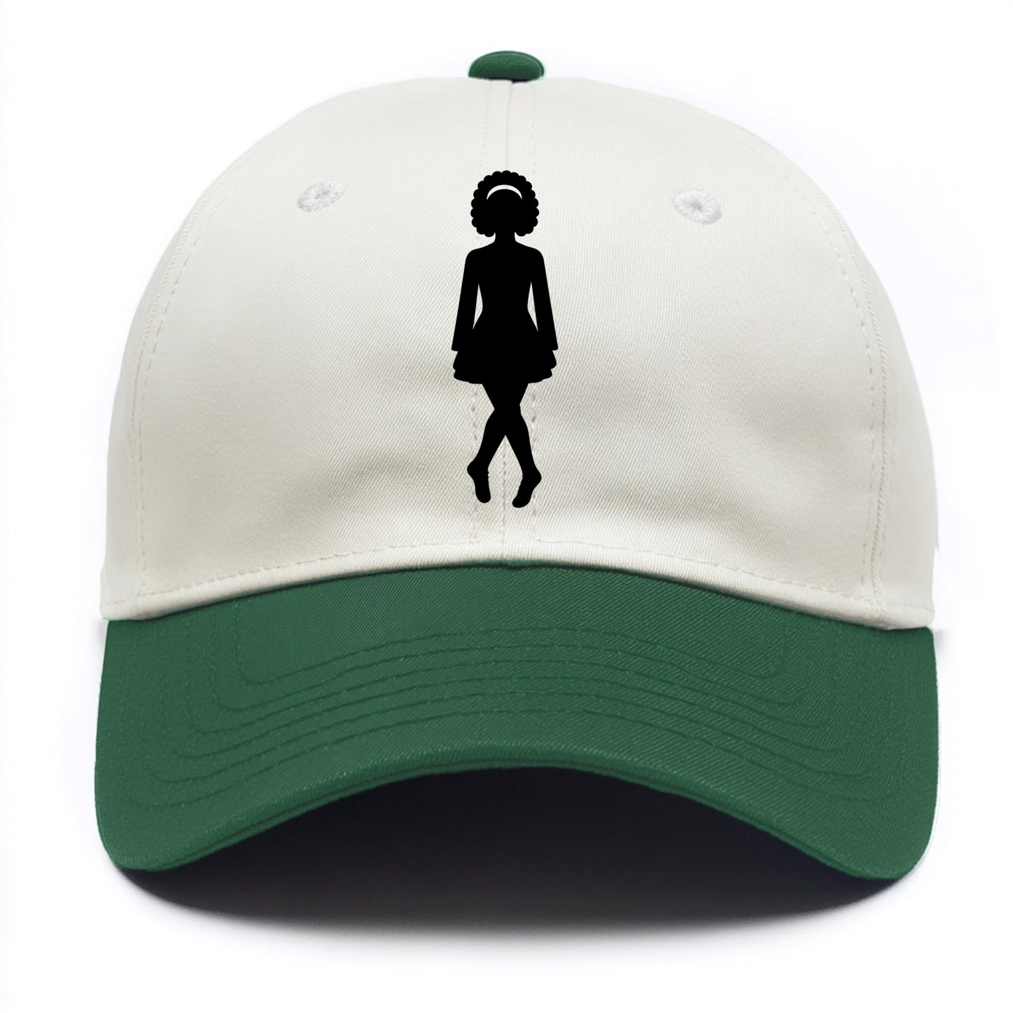 Irish step dancer traditional pose - Two Tone Cap - Green