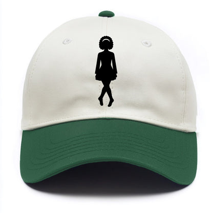Irish step dancer traditional pose - Two Tone Cap - Green