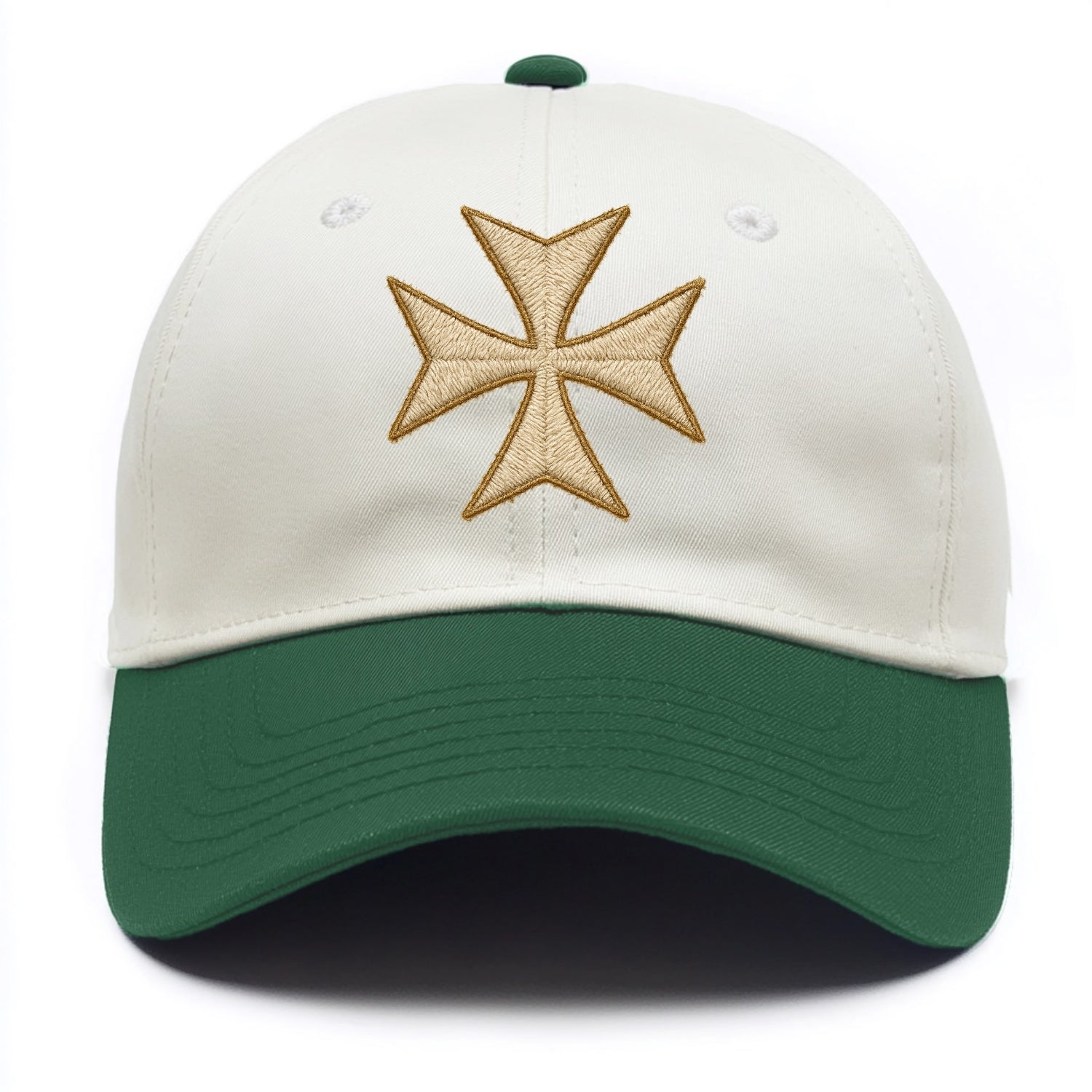 Hospitaller Cross  - Two Tone Cap - Green