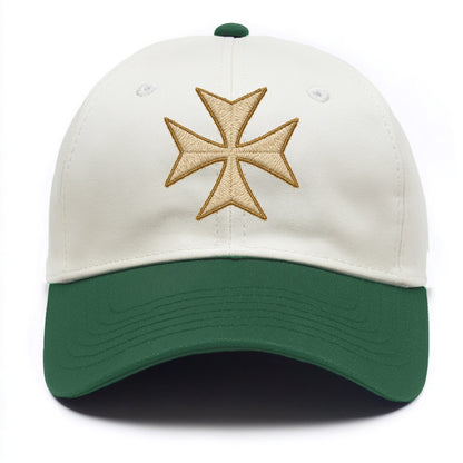 Hospitaller Cross  - Two Tone Cap - Green