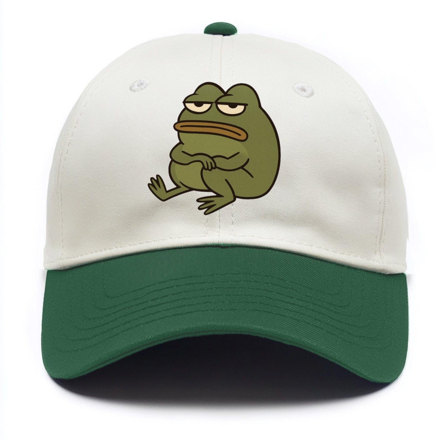 The Frog Judges Silently - Two Tone Cap - Green