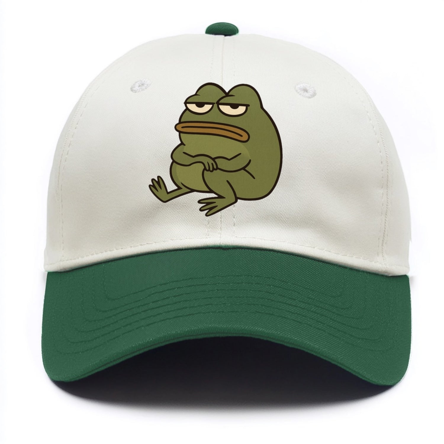 The Frog Judges Silently - Two Tone Cap - Green
