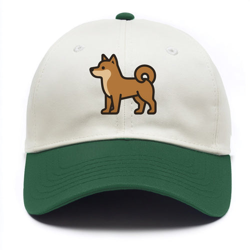 Shiba Inu - Red sesame flat side profile - Two Tone Cap