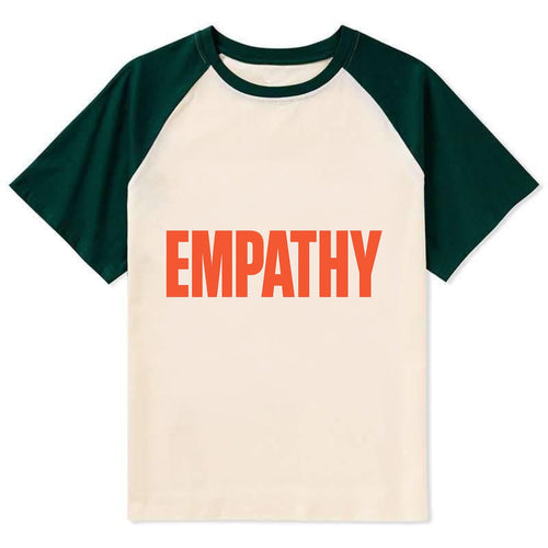 Bold typography design - EMPATHY - understanding others, emotional - Contrast Raglan T-shirt