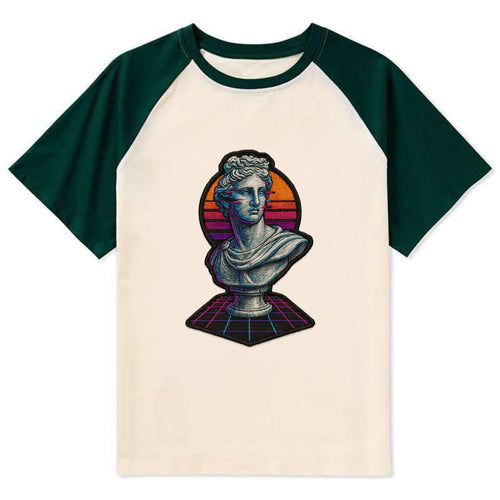 Greek Statue - Contrast Raglan T-shirt