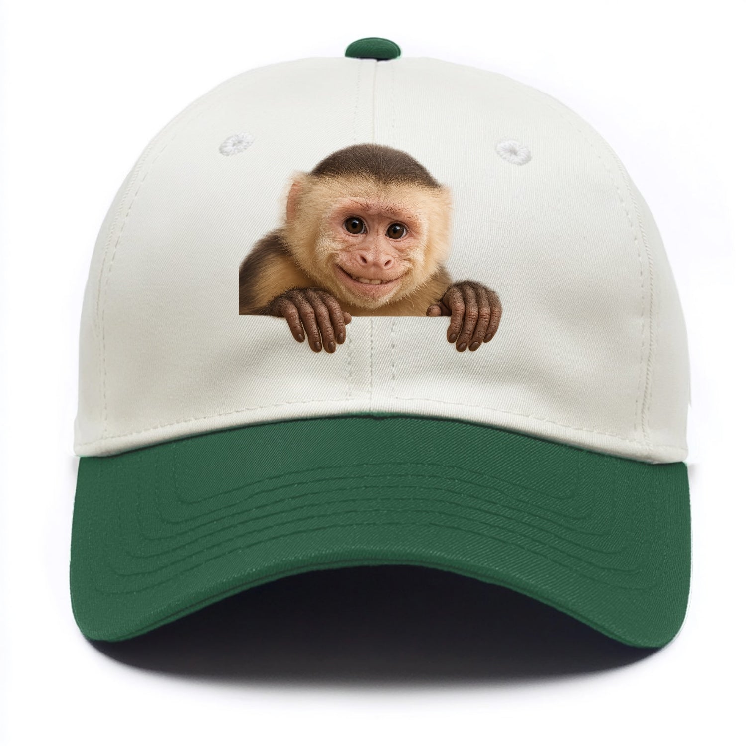 Capuchin Monkey  - Two Tone Cap - Green