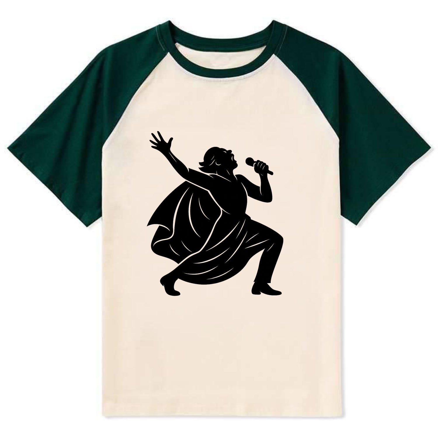 Opera singer powerful finale - Contrast Raglan T-shirt - Green