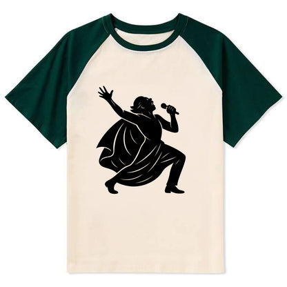 Opera singer powerful finale - Contrast Raglan T-shirt - Green
