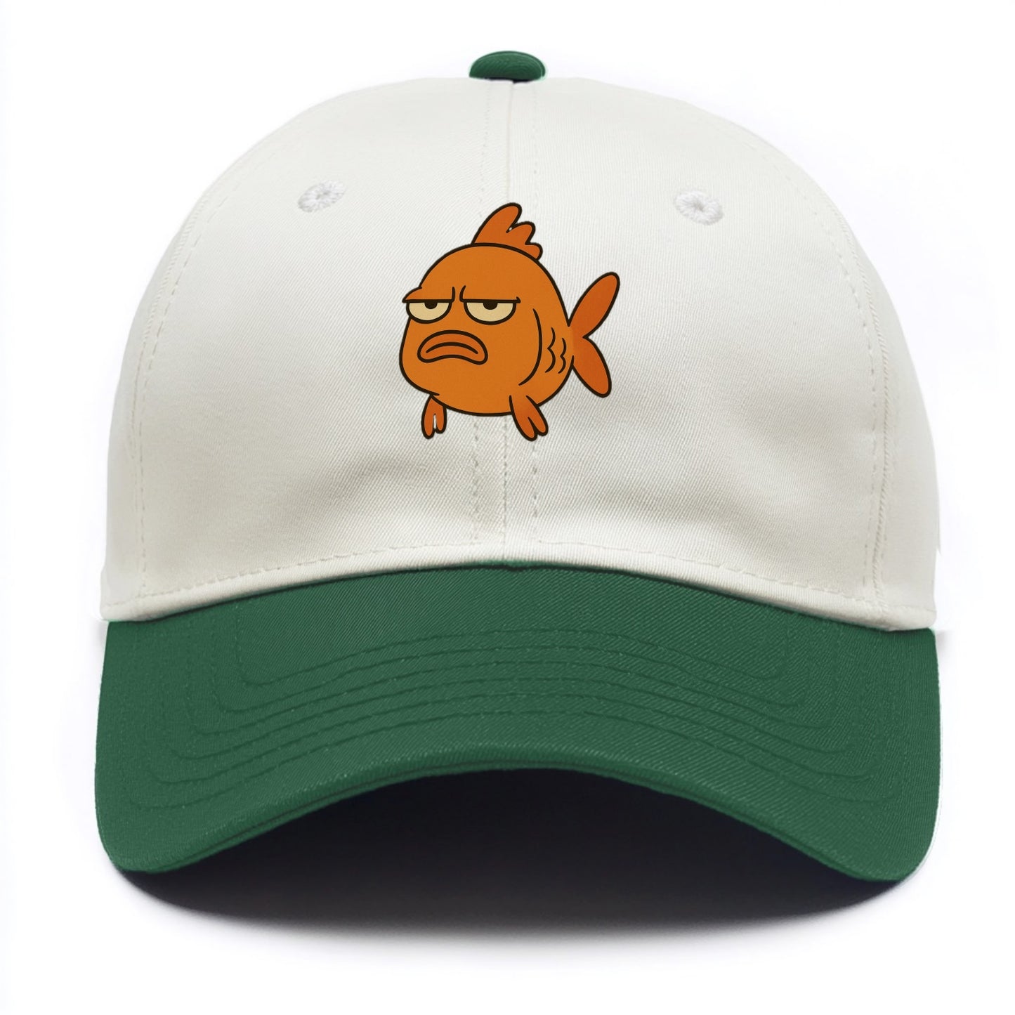 The Goldfish Judging Silently - Two Tone Cap - Green