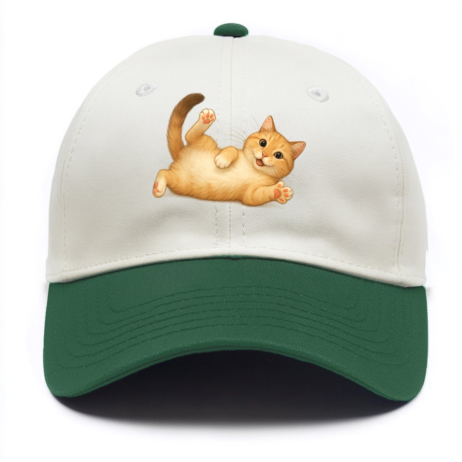 Therapy Cat  - Two Tone Cap - Green