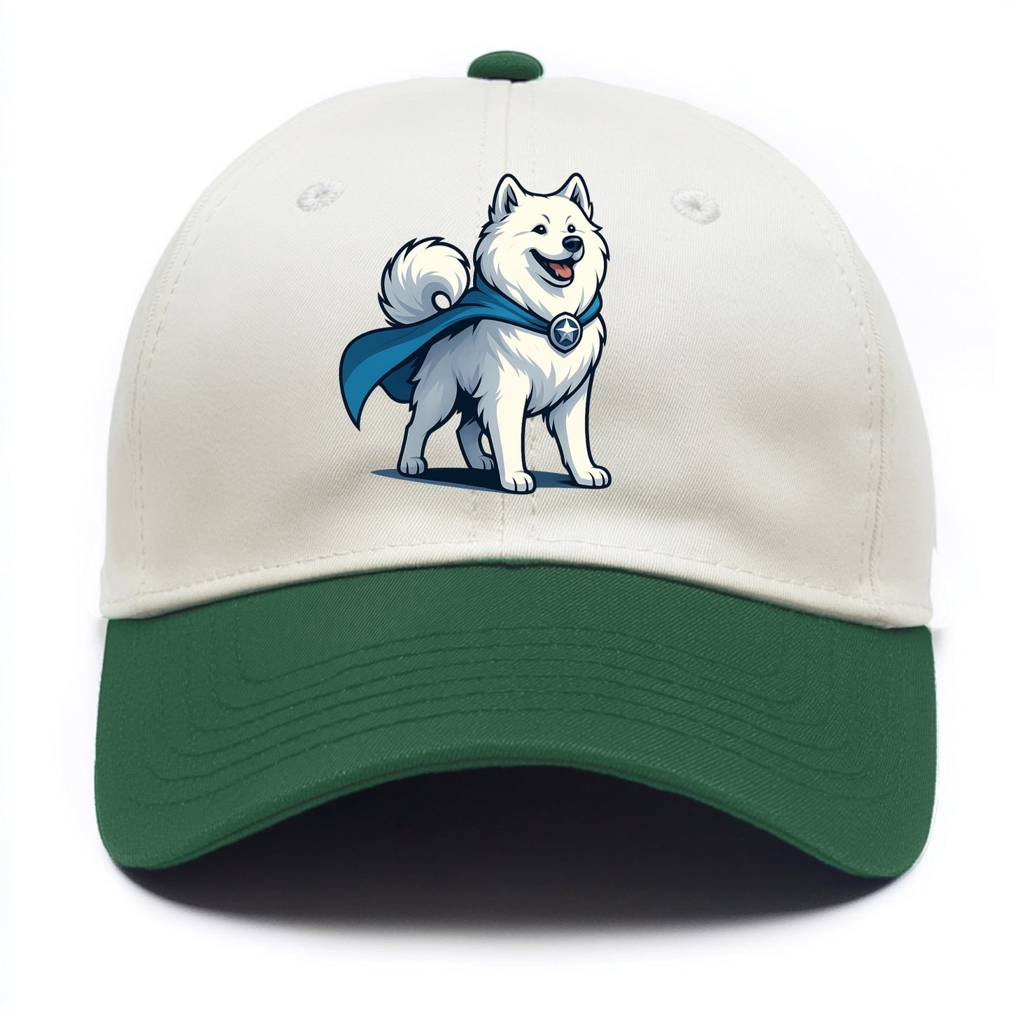 Samoyed Winter Hero  - Two Tone Cap - Green