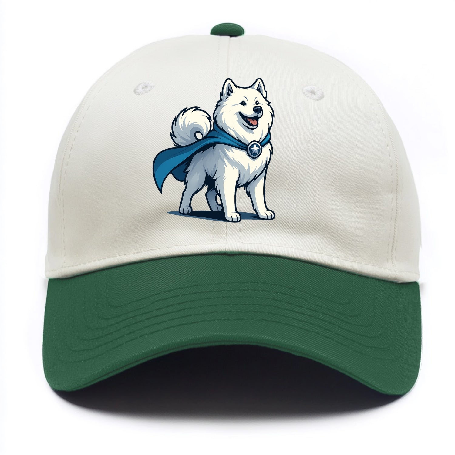 Samoyed Winter Hero  - Two Tone Cap - Green