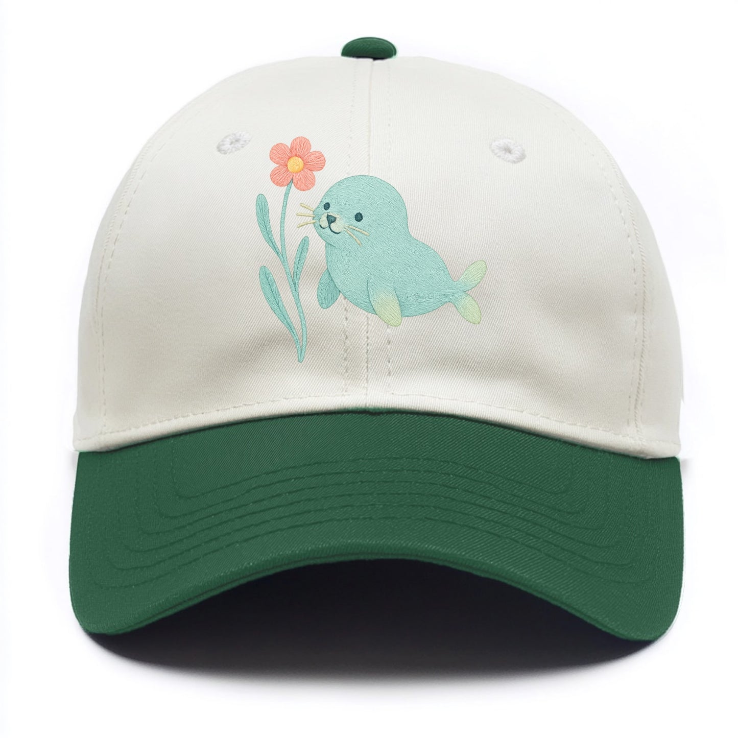 Mint Seal Pup - Two Tone Cap - Green