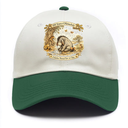 GLOOMY GLEN | Droopy figure in rain | Tattered tail bow | Pessimistic poetry | - Two Tone Cap - Green