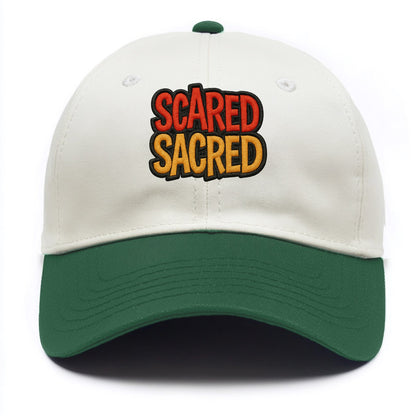 SCARED;SACRED JOURNEY Spiritual Purple Hat - Two Tone Cap - Green