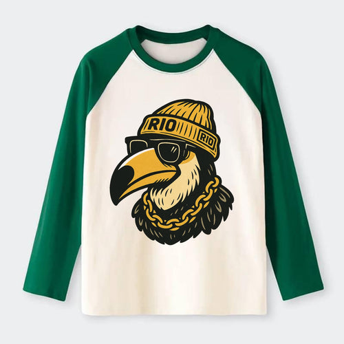 Rio Toucan - Raglan Long Sleeve T-Shirt