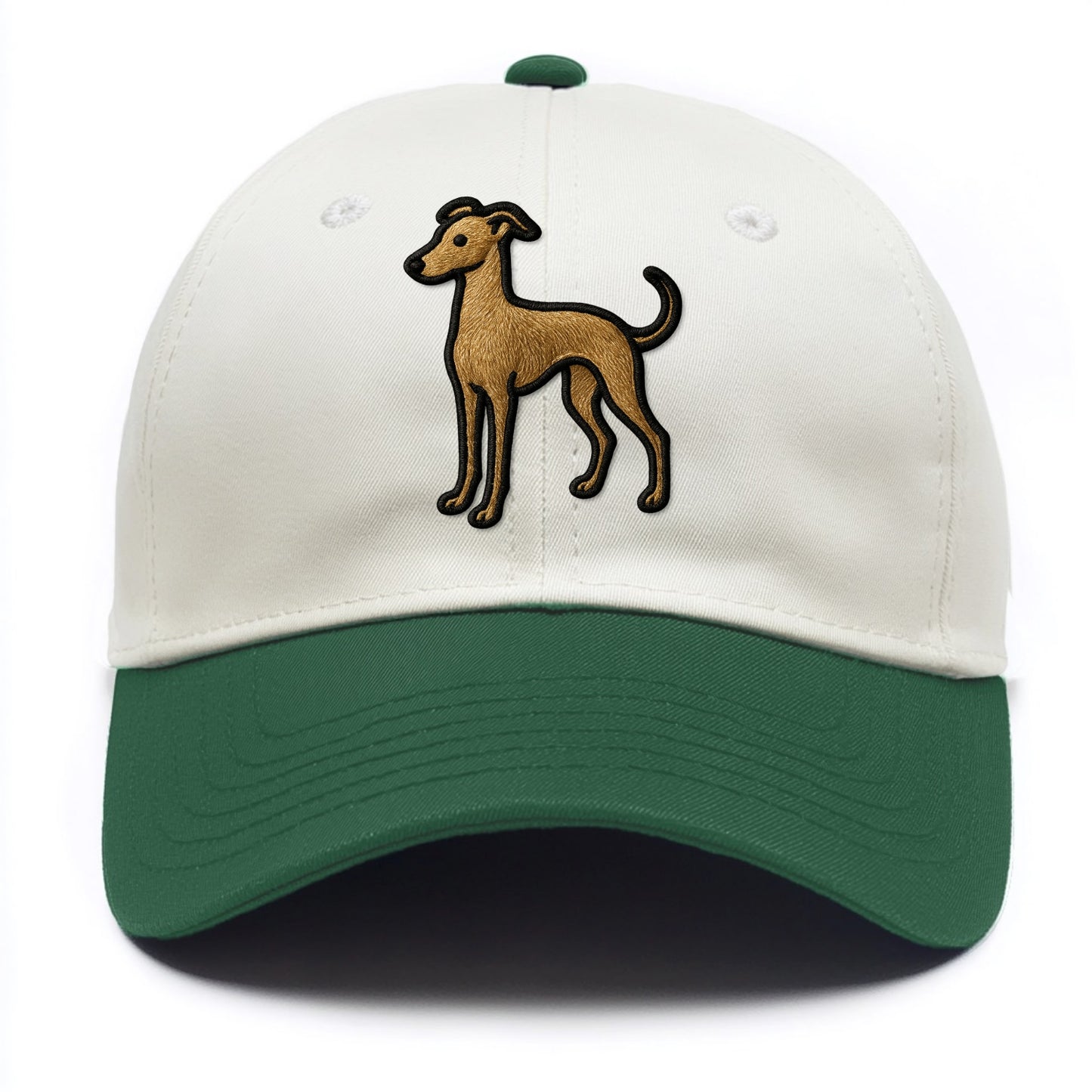 Italian Greyhound - Modern elegant silho - Two Tone Cap - Green