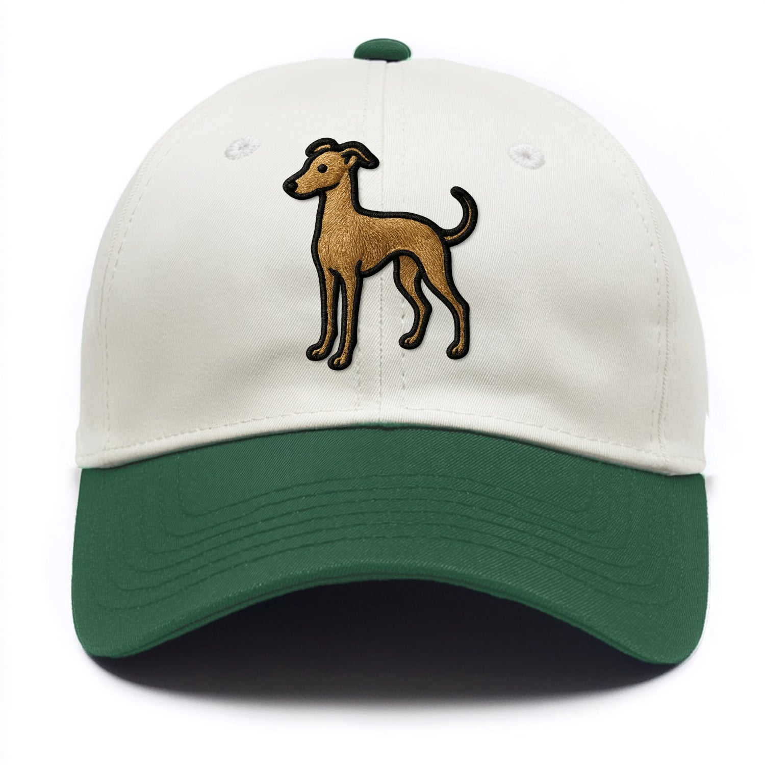 Italian Greyhound - Modern elegant silho - Two Tone Cap - Green