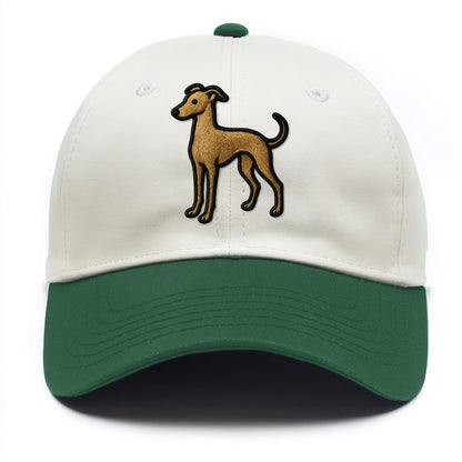 Italian Greyhound - Modern elegant silho - Two Tone Cap - Green