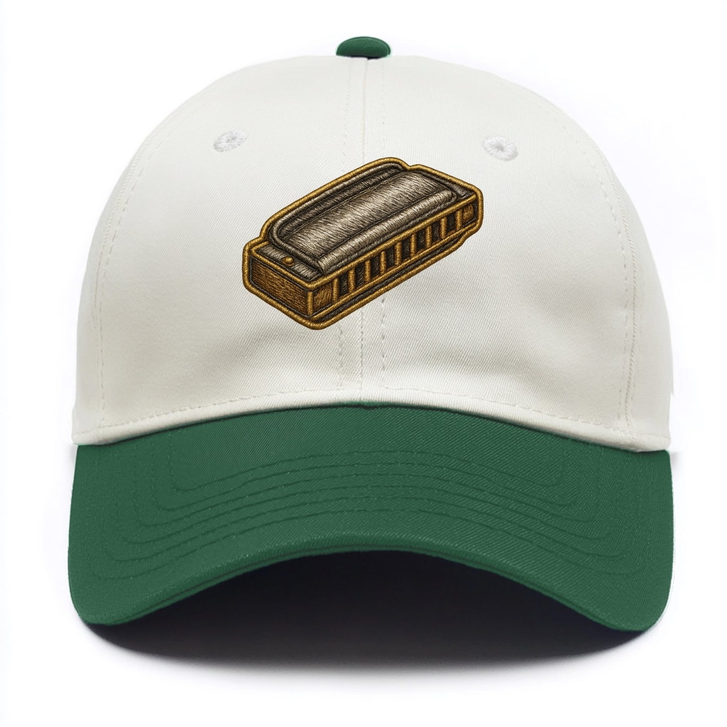 Harmonica  - Two Tone Cap - Green