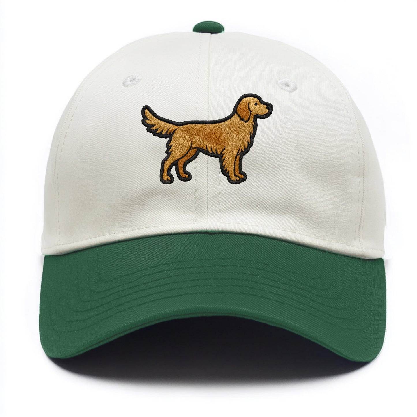 English Setter - Trendy feathered design - Two Tone Cap - Green