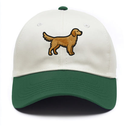 English Setter - Trendy feathered design - Two Tone Cap - Green