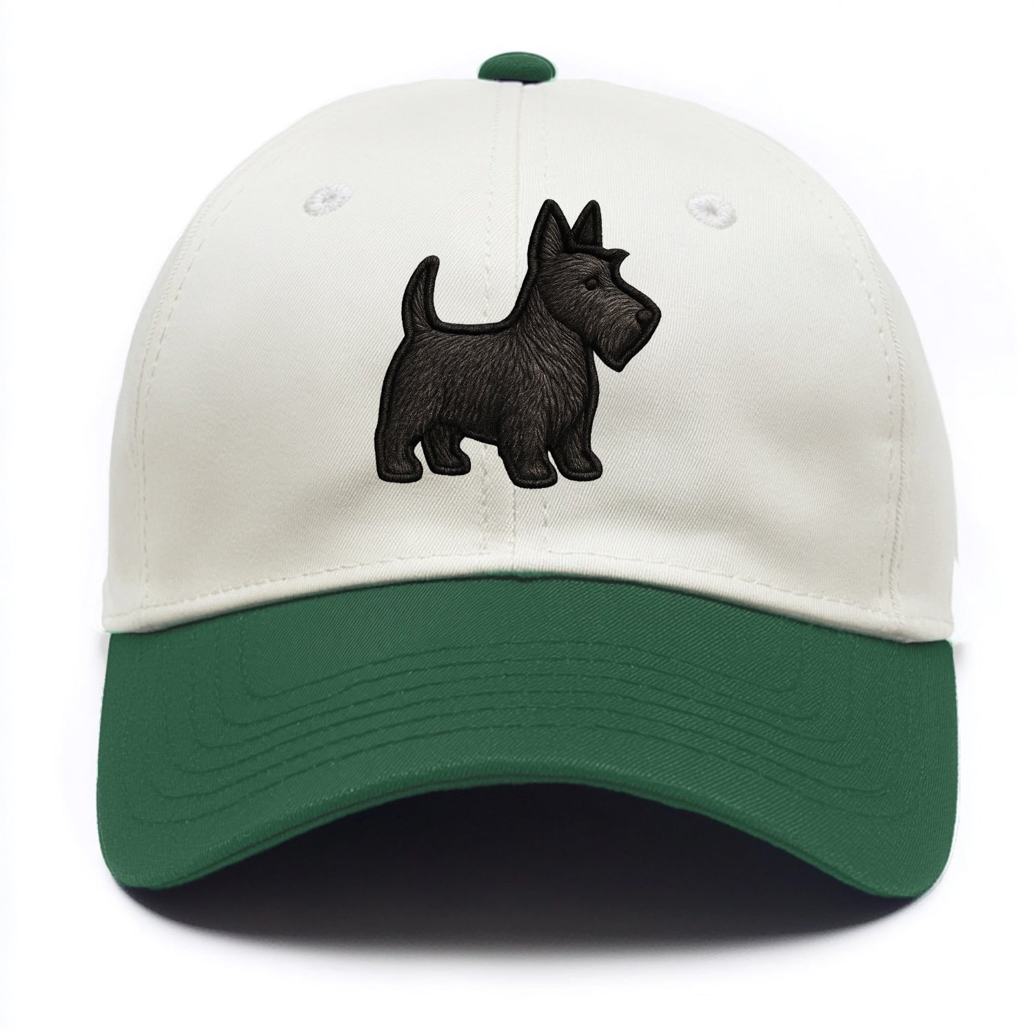 Scottish Terrier - Contemporary scottie - Two Tone Cap - Green