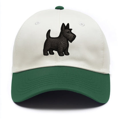 Scottish Terrier - Contemporary scottie - Two Tone Cap - Green