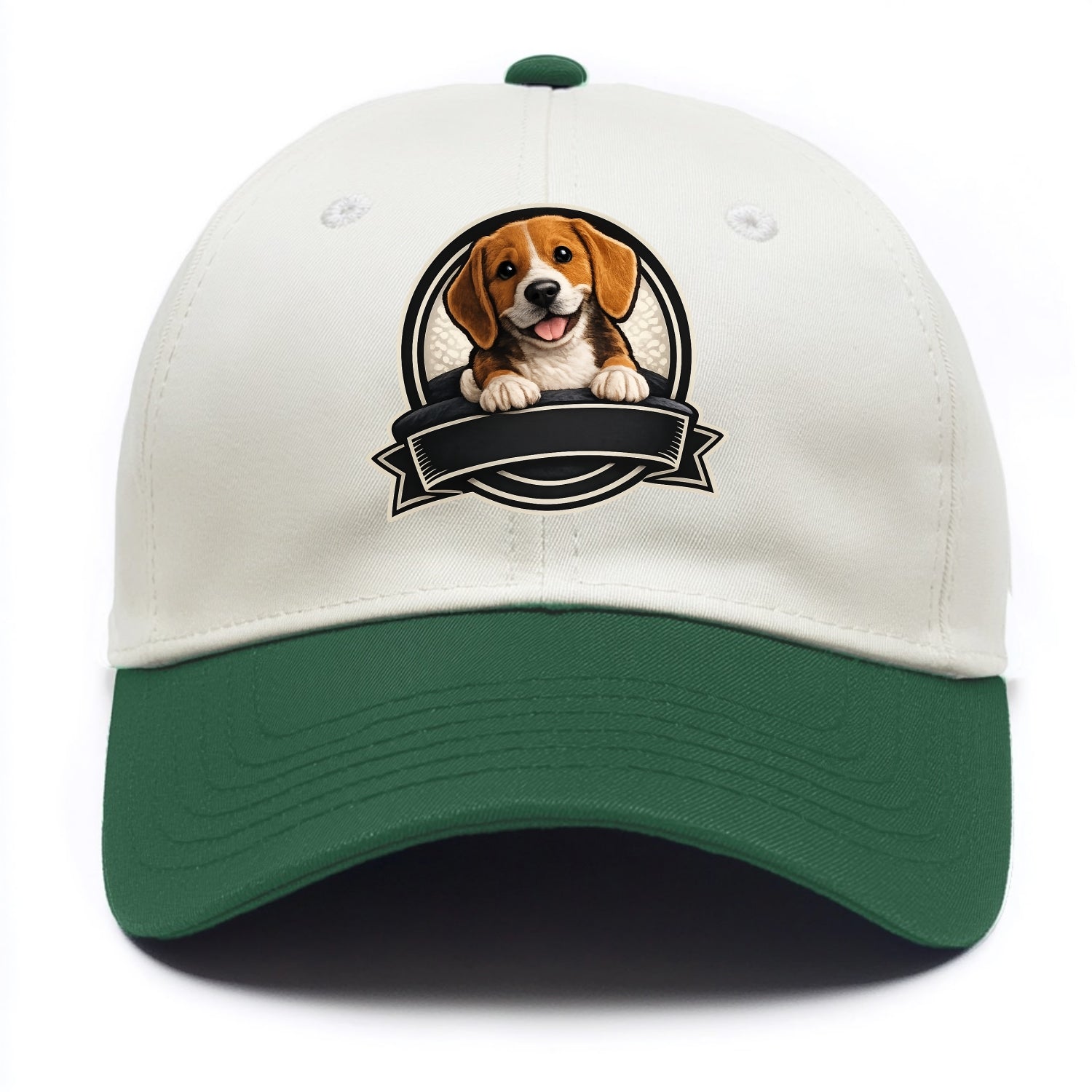 Paws Up Beagle - Two Tone Cap - Green